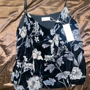 Velvet pattered tank top